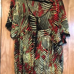 Tropical print flowy romper from urban outfitters